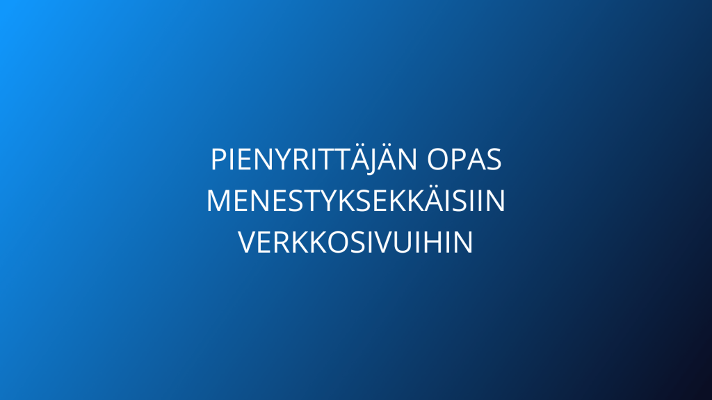 Pienyrittäjän opas blogi